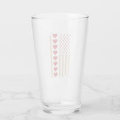 Valentinstag US Flag Hört Glas (Rückseite)