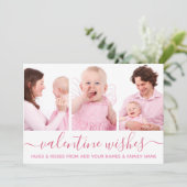 Valentinstag Valentine wünscht Fotos Karte (Stehend Vorderseite)