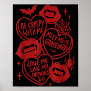 Valentinstag Vampir Valoween Liebhaber Sei Ein Gru Poster