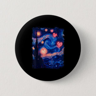 Valentinstag Van Gogh Sternennacht Herz Passende C Button