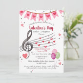 Valentinstag Vater-Tochter-Tanz Einladung (Stehend Vorderseite)