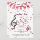 Valentinstag Vater-Tochter-Tanz Einladung (Vorne/Hinten)