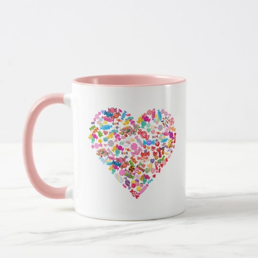 Valentinstag verleiht Candy Heart Shape Design Tasse (Links)