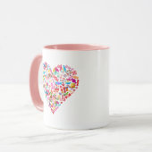 Valentinstag verleiht Candy Heart Shape Design Tasse (Vorderseite Links)