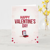 Valentinstag Verlobungsring Karte (Gelbe Blume)
