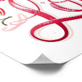 Valentinstag "Verwöhnt mit Liebe" Poster (Ecke)