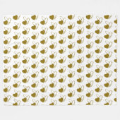 Valentinstag Verzerrte getilgte Herzen Fleecedecke (Vorderseite (Horizontal))