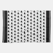 Valentinstag Verzerrte getilgte Herzen Geschirrtuch (Horizontal)