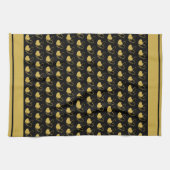 Valentinstag Verzerrte getilgte Herzen Geschirrtuch (Horizontal)