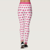 Valentinstag Verzerrte getilgte Herzen Leggings (Rückseite)