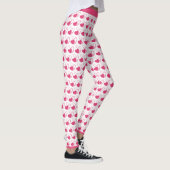 Valentinstag Verzerrte getilgte Herzen Leggings (Rechts)
