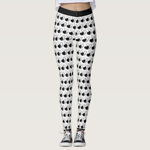 Valentinstag Verzerrte getilgte Herzen Leggings