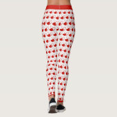 Valentinstag Verzerrte getilgte Herzen Leggings (Rückseite)