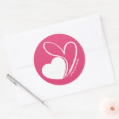 Valentinstag Verzerrte getilgte Herzen Runder Aufkleber (Umschlag)