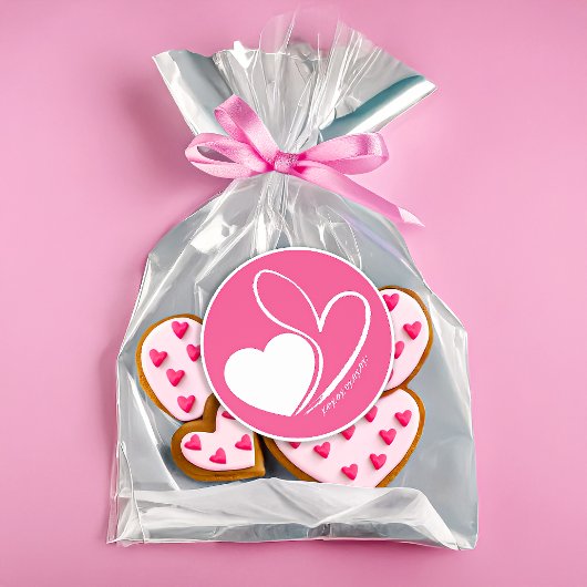 Valentinstag Verzerrte getilgte Herzen Runder Aufkleber