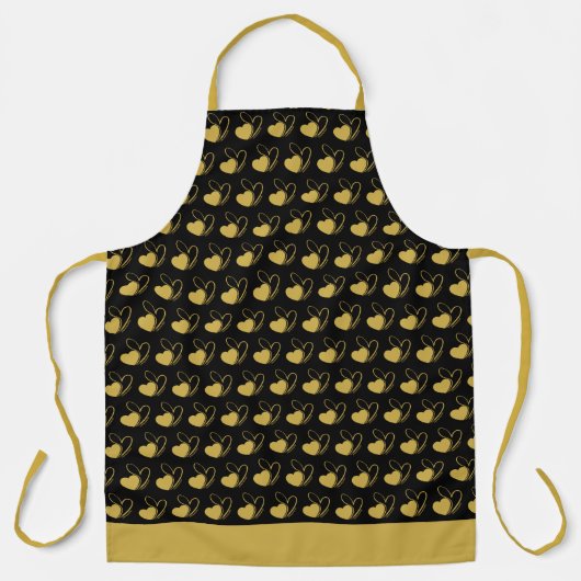 Valentinstag Verzerrte getilgte Herzen Schürze (Vorderseite)