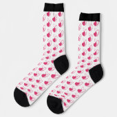 Valentinstag Verzerrte getilgte Herzen Socken (Linkes Detail)