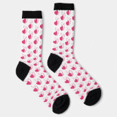 Valentinstag Verzerrte getilgte Herzen Socken (Rechts)