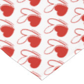 Valentinstag Verzerrte getilgte Herzen Tischdecke (Schrägansicht)