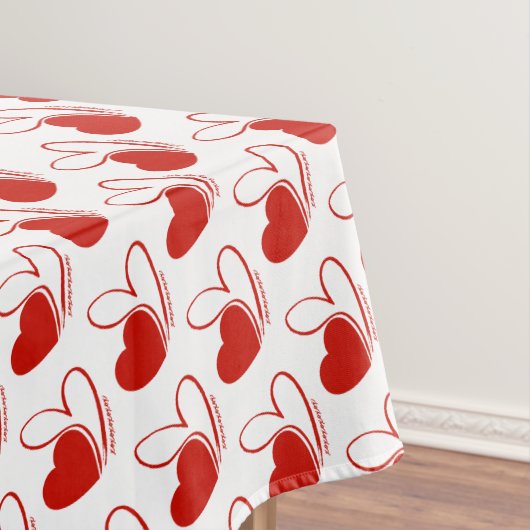 Valentinstag Verzerrte getilgte Herzen Tischdecke (Beispiel)