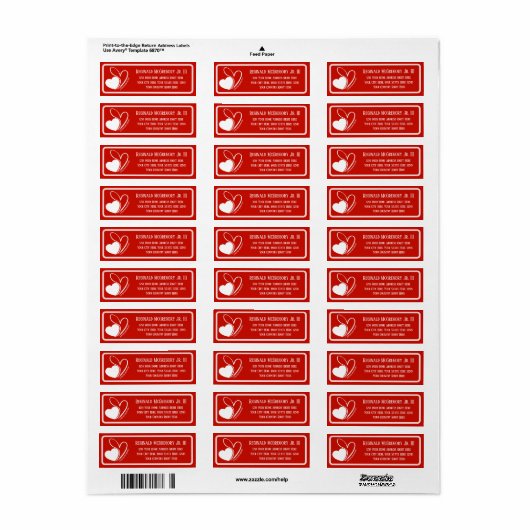 Valentinstag Verzerrte Kopfadresse (Vorne)