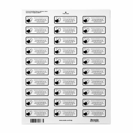 Valentinstag Verzerrte Kopfadresse (Vorne)