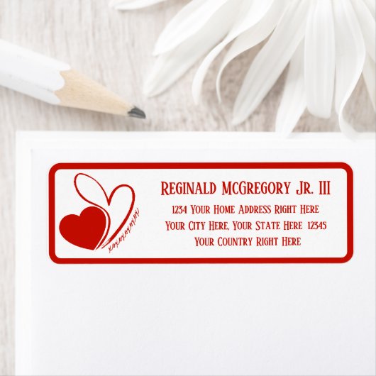 Valentinstag Verzerrte Kopfadresse (Insitu)