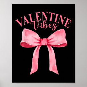 Valentinstag Vibes Groovy Kokette Bogen Valentinst Poster