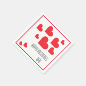 Valentinstag viele Niedliche rote Herzen und Liebe Serviette (Ecke)