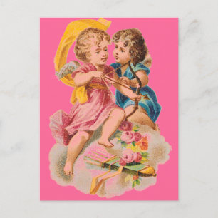 VALENTINSTAG VIKTORIANISCH ERA CUPID LIEBE POST CA FEIERTAGSPOSTKARTE
