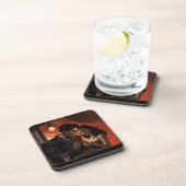 Valentinstag Vintag Retro-Paar Comic Getränkeuntersetzer (Rechte Seite)