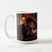 Valentinstag Vintag Retro-Paar Comic Kaffeetasse (Links)