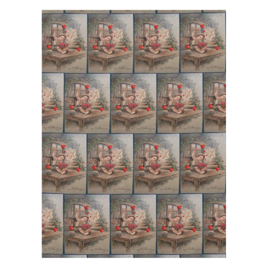 Valentinstag Vintag Tischdecke (Vorderseite)