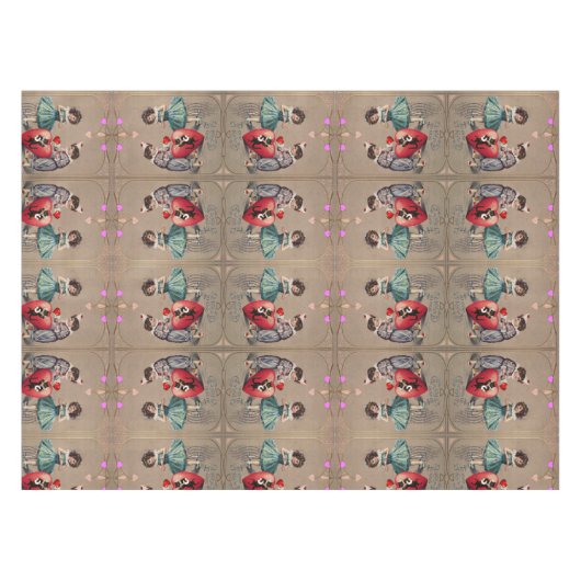 Valentinstag Vintag Tischdecke (Vorderseite (Horizontal))