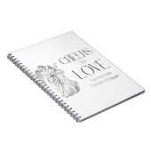 Valentinstag – Vintage Cherubs & Liebesbotschaft Notizblock (Rechte Seite)