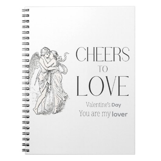Valentinstag – Vintage Cherubs & Liebesbotschaft Notizblock (Vorderseite)