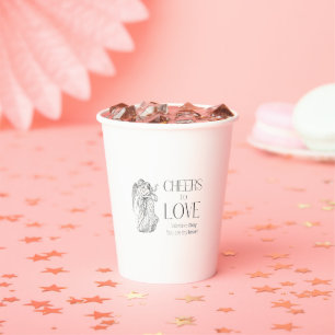 Valentinstag – Vintage Cherubs & Liebesbotschaft Pappbecher