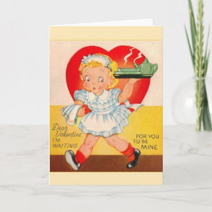 Valentinstag Vintage Grußkarte Feiertagskarte
