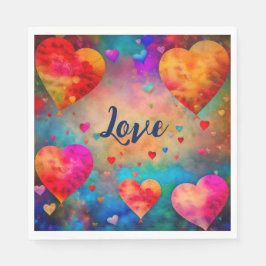 Valentinstag Vintage Herzen Personalisiert Serviette