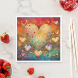 Valentinstag Vintage Herzen Personalisiert Serviette