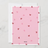 Valentinstag – Vintage Mädchen mit Herzstrauß Feiertagskarte (Rückseite)