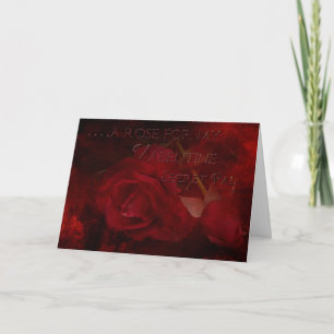 Valentinstag Vintage-Rosen-Geheimnis-Pate Feiertagskarte