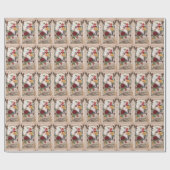 Valentinstag Vintage Tauben Geschenkpapier (Flach)