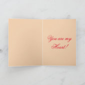 Valentinstag Vintages Herz und Blume Karte (Innenseite)