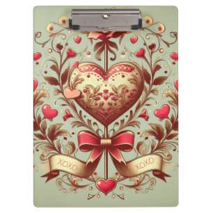 Valentinstag Vintages Herz Xoxo Klemmbrett