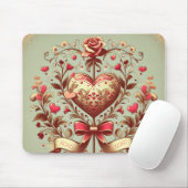 Valentinstag Vintages Herz Xoxo Mousepad (Mit Mouse)