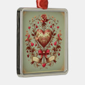 Valentinstag Vintages Herz Xoxo Ornament Aus Metall (Rechts)