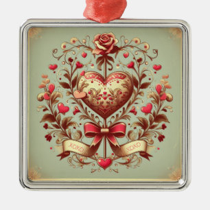 Valentinstag Vintages Herz Xoxo Ornament Aus Metall