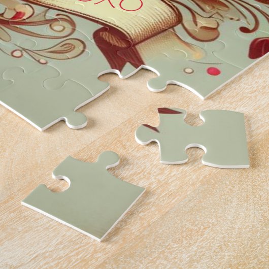 Valentinstag Vintages Herz Xoxo Puzzle (Seite)