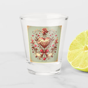 Valentinstag Vintages Herz Xoxo Schnapsglas